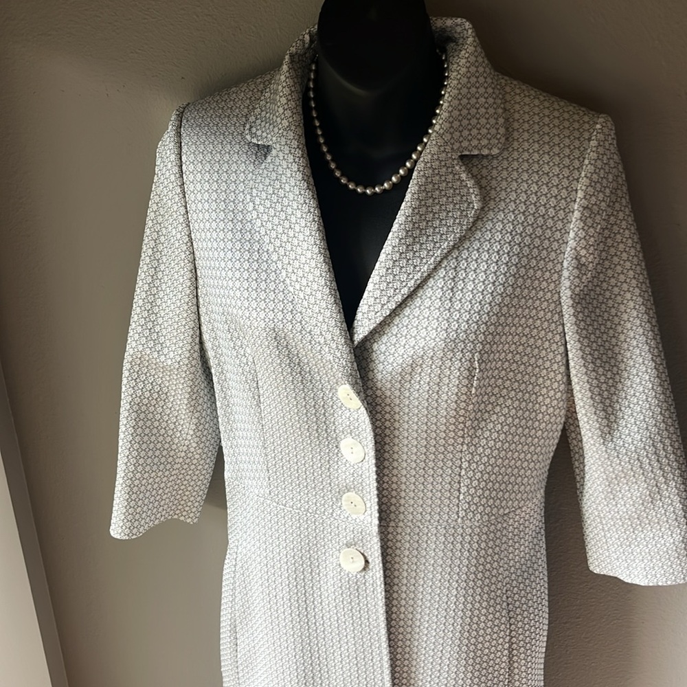 Curling Collection Jacquard 3/4 Sleeve Jacket- Made in France